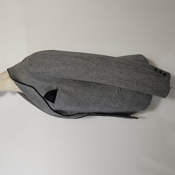 Career CG Guild Blazer Wool Blend Grey Lined Pockets Women Size M Office Busines - Picture 7 of 13